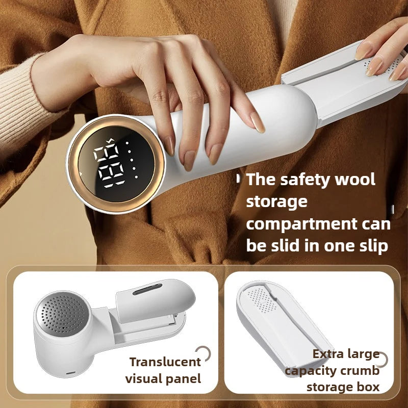 Electric Lint Remover Intelligent Digital Display USB Rechargeable Hairball Trimmer Portable Clothes Shaver 5 Gear Razor