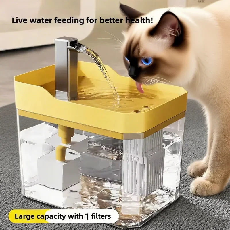1.5L Cat Water Fountain Automatic Water Dispenser USB Live Circulation Filter Pet Drinker Quiet Pet Water Fountain Cat Small Pet