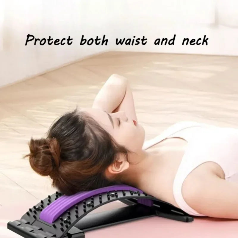 Yoga-Friendly Back Stretching Device - Home Lumbar Massager | Back Traction Tool for Fitness & Back Opening Exercise