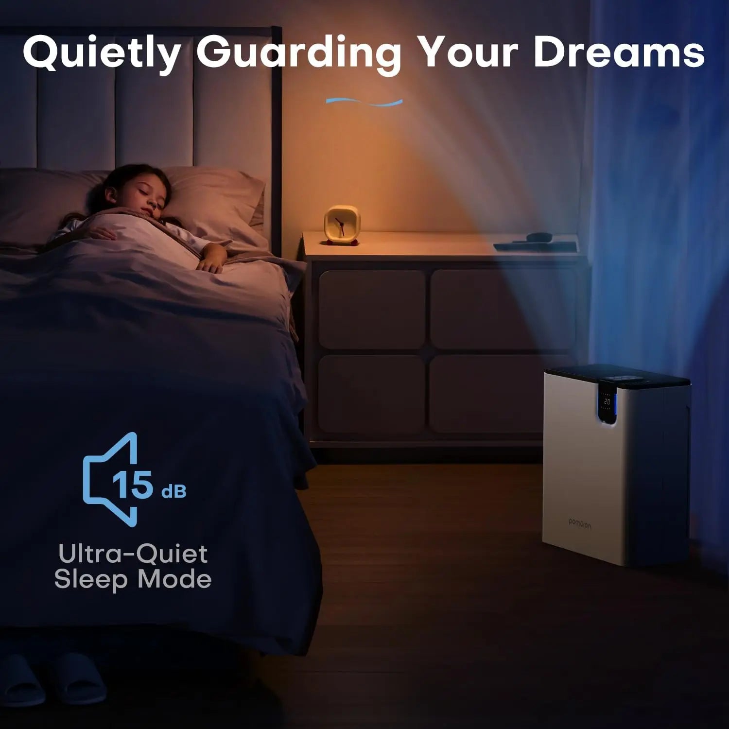 AROEVE Air Purifier 2500Ft² Coverage for Bedroom with Filter H13 HAPA Dual Purification Smart Auto Function CADR Timing Setting